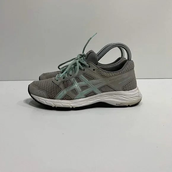 Asics Womens Gel Contend 5 1012A234 Gray Lace Up Low Top Running Shoes Size 6 - Picture 4 of 8
